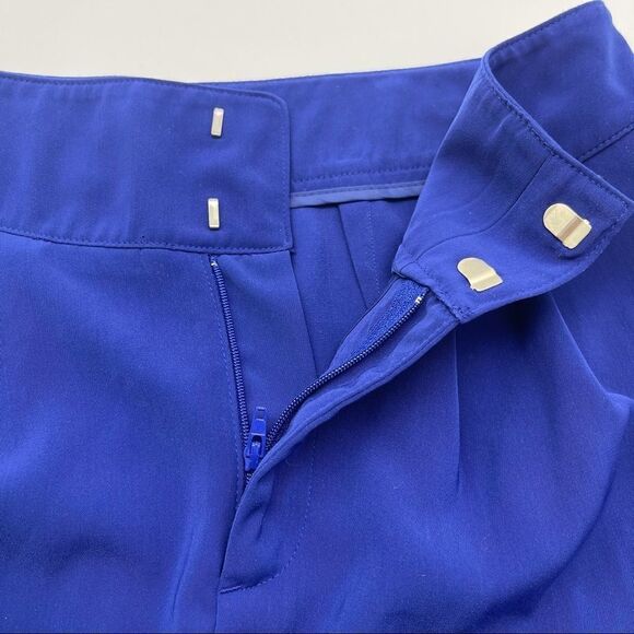 Jennifer Lopez Cobalt Blue Pleated Shorts Sz 2 - Picture 6 of 14